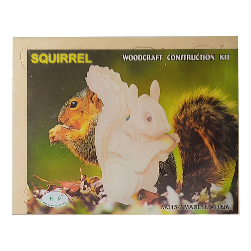 ساختنی مدل پازل سه بعدی چوبی M015-2 طرح سنجاب