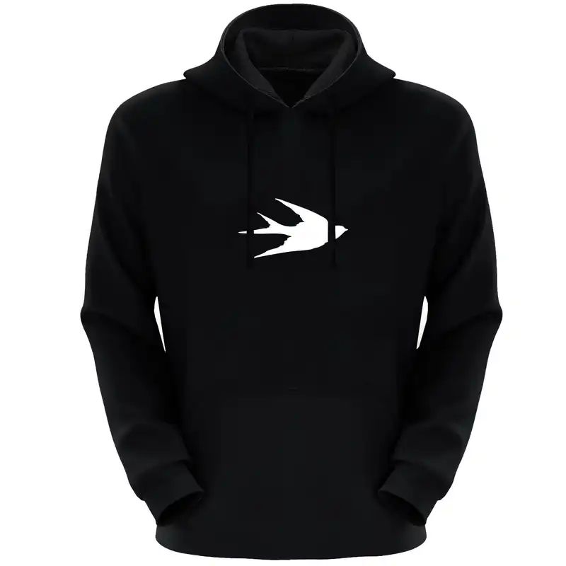 هودی زنانه مدل پرنده E141 رنگ مشکی