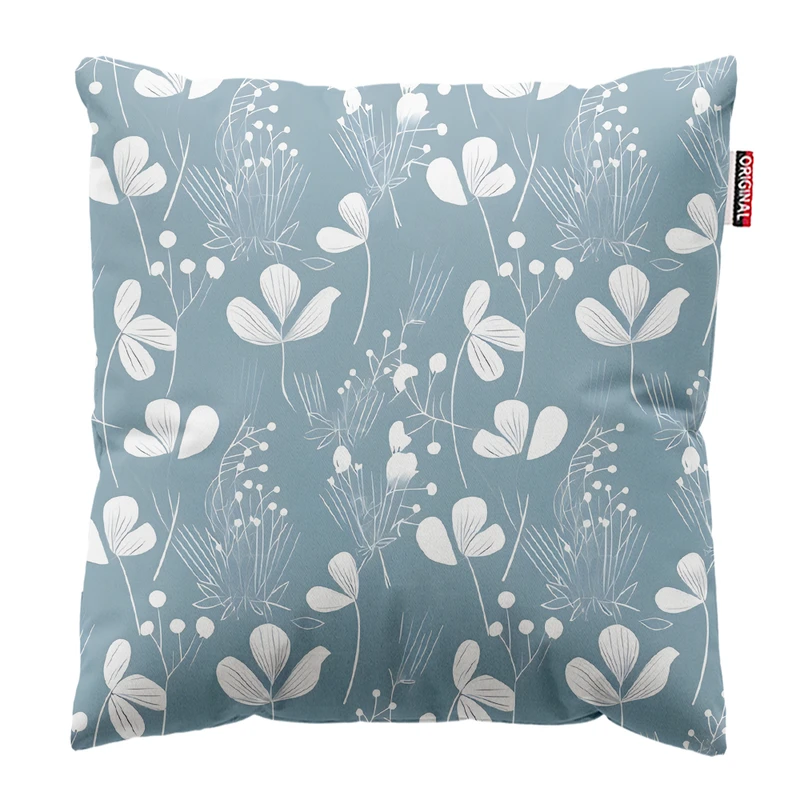 کوسن پاد آفرین مدل مینیمال طرح گل و برگ کد PK403299 سایز 40*40 سانتی متر