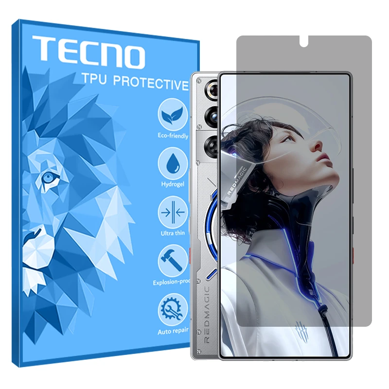 محافظ صفحه نمایش حریم شخصی تکنو مدل هیدروژلی مناسب برای گوشی موبایل زد تی ای nubia RedMagic 11 Pro Plus