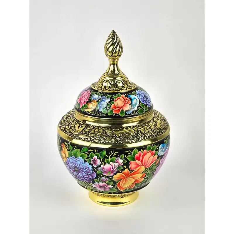 شکلات خوری میناکاری مدل گل و مرغ