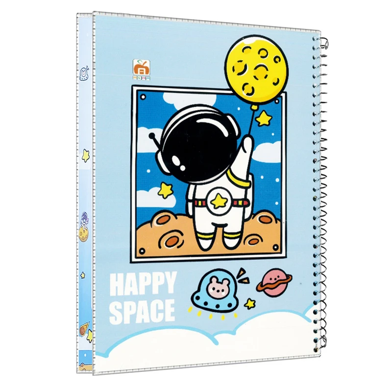 دفتر 60 برگ آلما مدل کارتونی طرح حاشیه دار کد 7620