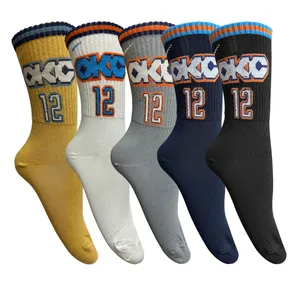 جوراب ورزشی ساق بلند مردانه تن پوش هنگامه مدل کش اسپرت اوکلاهاما سیتی OKC12 مجموعه 5 عددی
