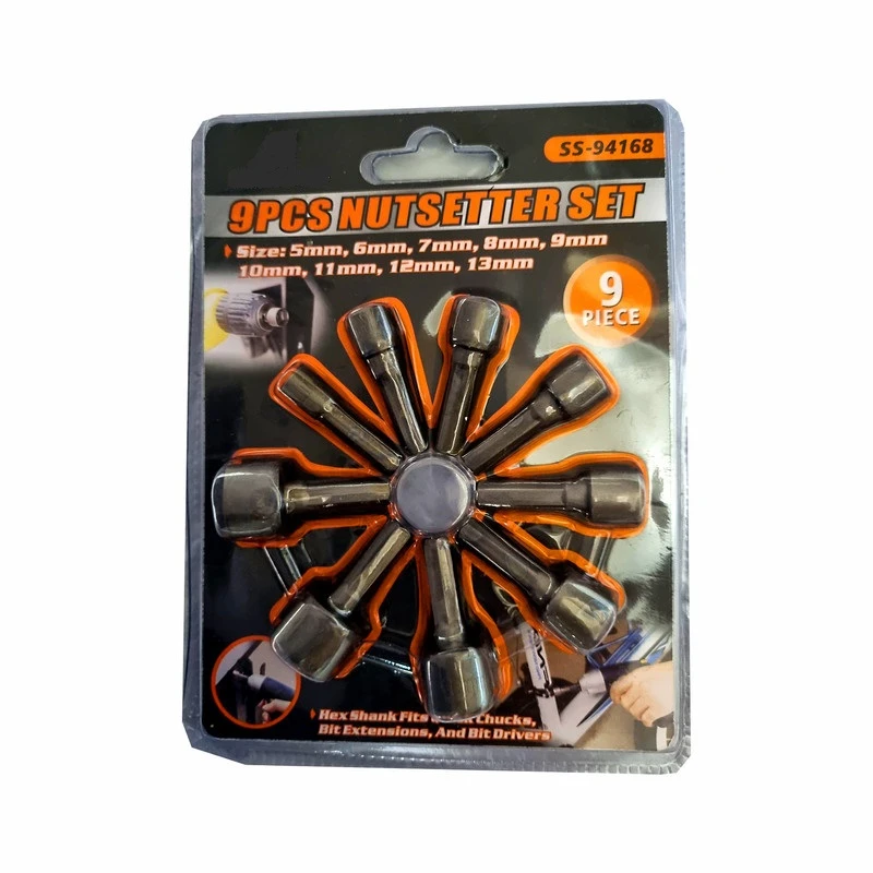 آچار بکس سر دریلی مدل 9076 بسته 9 عددی