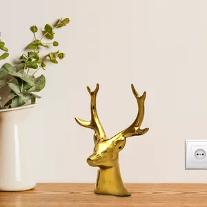 تندیس مدل  سرامیکی سر گوزن شاخ بلند