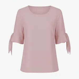 بلوز آستین کوتاه یقه گرد زنانه مدل پریا کد ۶۶