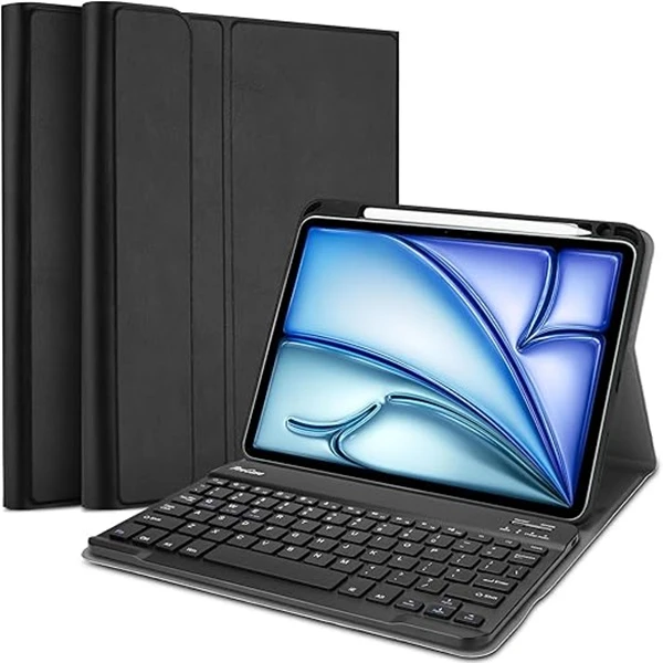 کیف کلاسوری کیبورد دار پروکیس مدل ‎PC-08362511 مناسب برای تبلت اپل iPad Air 6th 11 2024/ iPad Air 5 10.9 2022/ iPad Air 4 10.9 2020