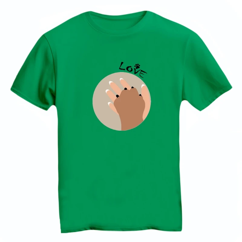 تی شرت آستین کوتاه زنانه مدل دوستدار حیوانات