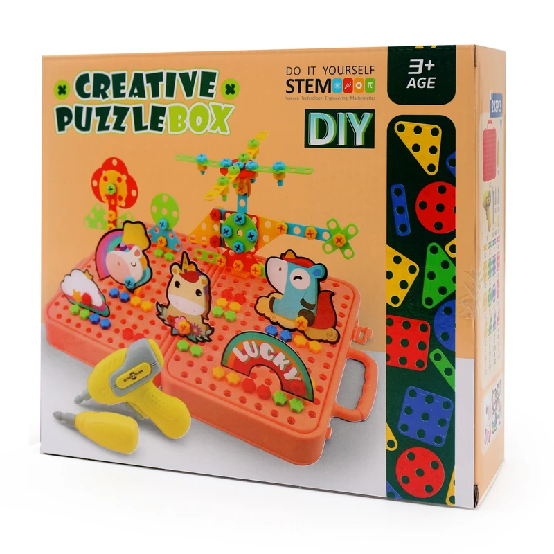 ساختنی 232 تکه مدل پازل دریل دار طرح یونیکرن