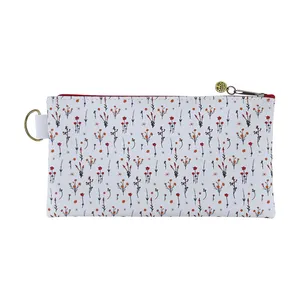 کیف لوازم آرایش زنانه طرح گل ریز مدل flat-02
