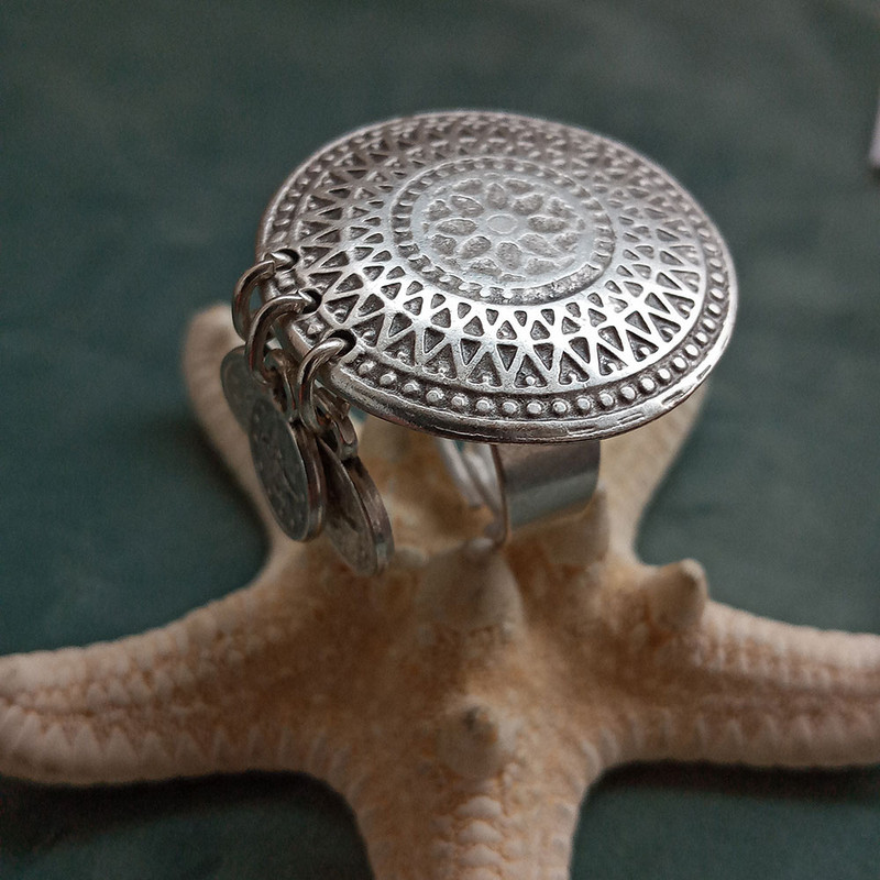 انگشتر زنانه مدل سکه عثمانی کد OSM-SEK5