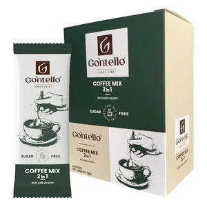 کافی میکس 2 در 1 بدون شکر رژیمی  گونتلو - 10 گرم بسته 10 عددی