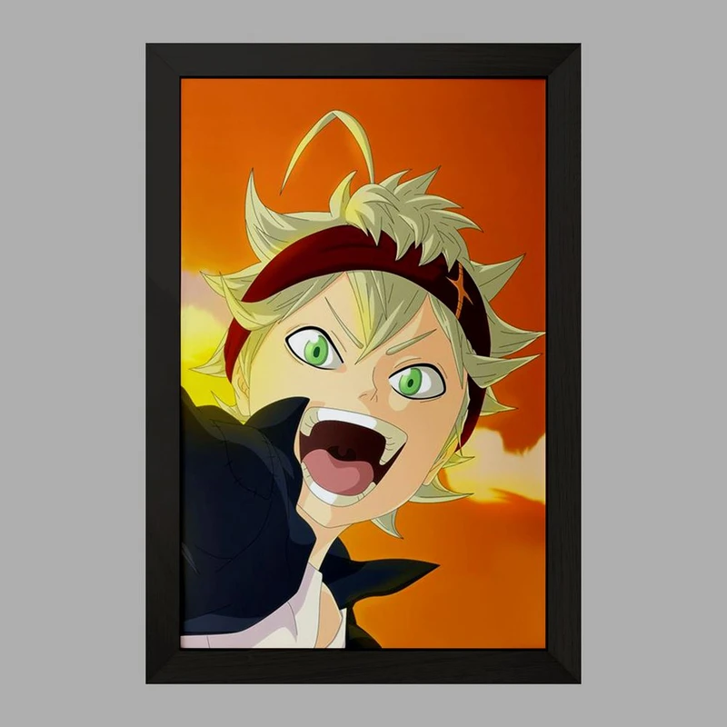 تابلو خندالو مدل آستا انیمه بلک کلاور Black Clover  کد 11752