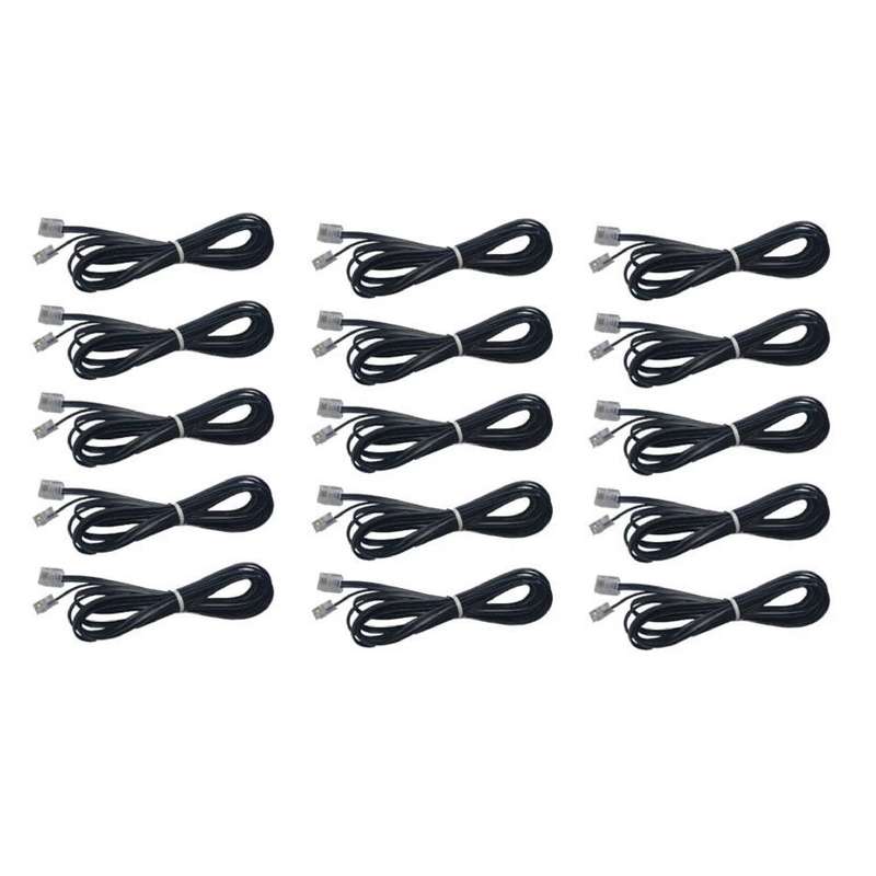 کابل تلفن مدل MM طول 1 متر بسته 15 عددی کابل تلفن مدل MM طول 1 متر بسته 15 عددی