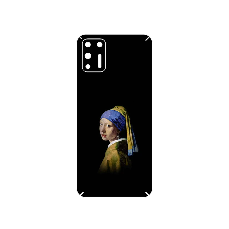 برچسب پوششی ماهوت مدل Girl with a Pearl Earring of Vermeer مناسب برای گوشی موبایل موتورولا Moto G9 Plus