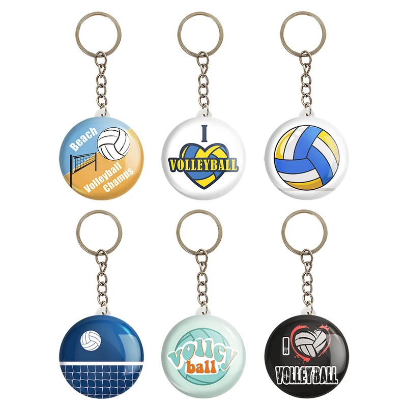 جاکلیدی خندالو مدل والیبال Volleyball کد 1702B مجموعه 6 عددی