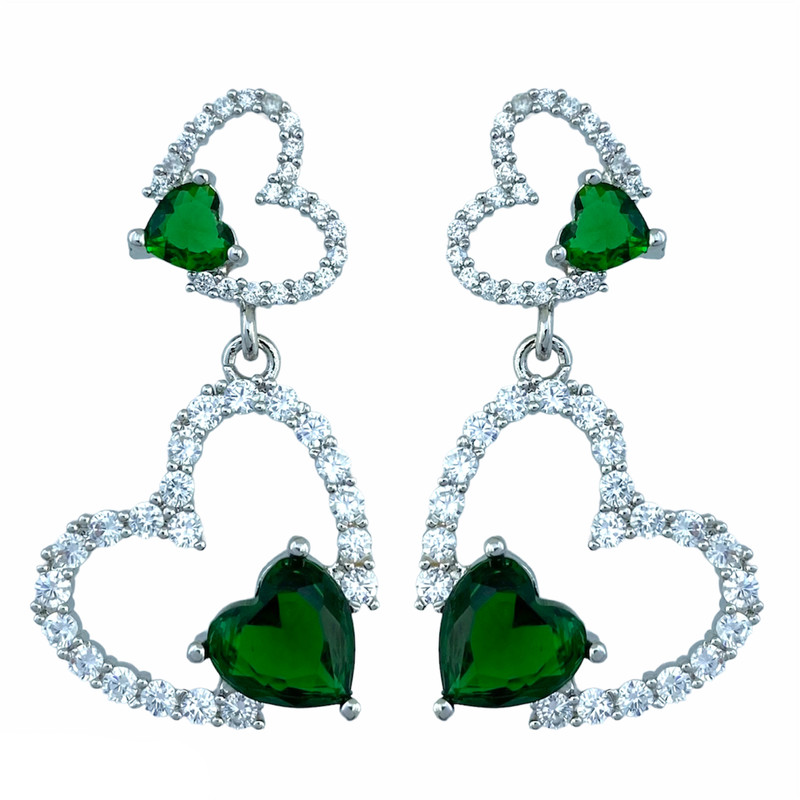 گوشواره زنانه ژوپینگ مدل قلب کد E4095