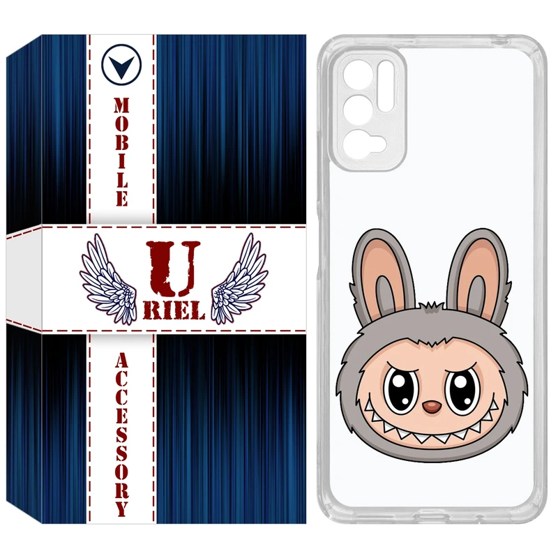 کاور یوریل مدل Clear کد 114 طرح لبوبو Labubu مناسب برای گوشی موبایل شیائومی Redmi Note 10 5G / Note 11SE / Poco M3 Pro
