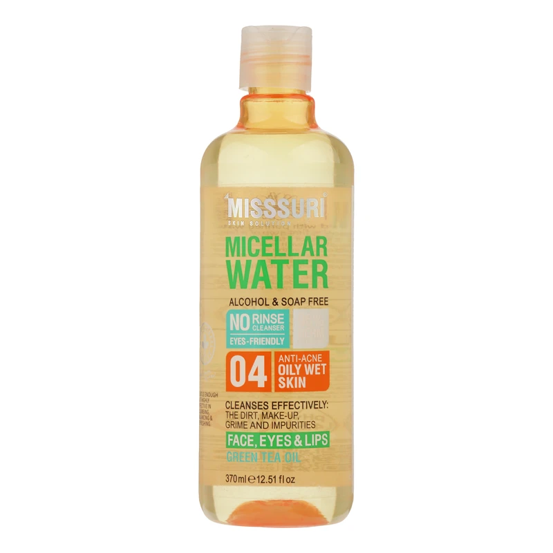 میسلار واتر میسوری مدل Green Tea کد 04 مناسب برای پوست چرب حجم 370 میلی‌لیتر