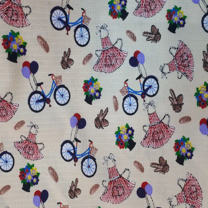 پارچه آشپزخانه مدل دوچرخه