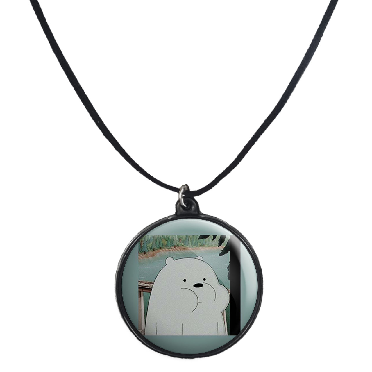 گردنبند پرمانه طرح خرس‌های کله‌فندقی کد pmb.10154 مدل دو طرفه