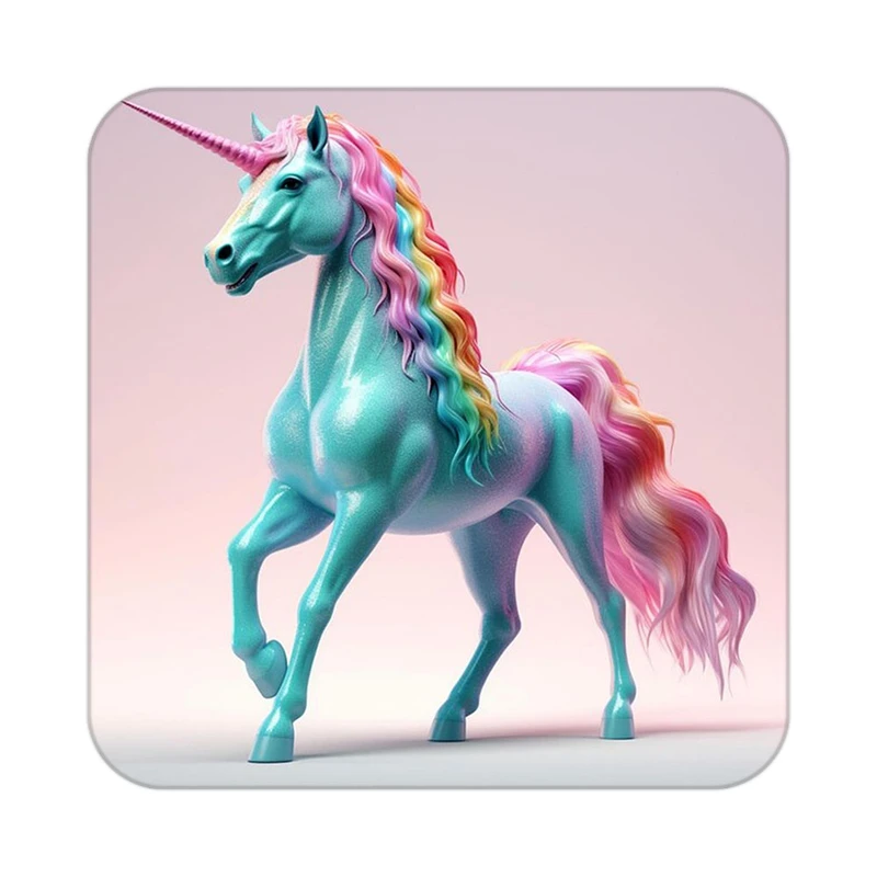 زیر لیوانی کاکتی طرح اسب تک شاخ و یونیکورن مدل mp29143