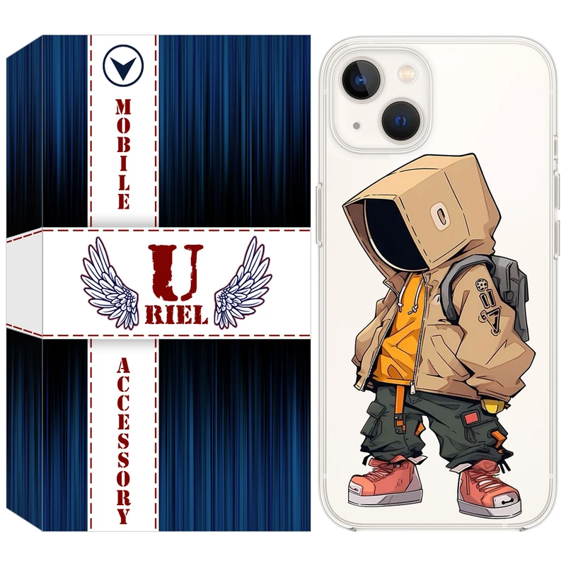 کاور یوریل مدل Clear کد 39 طرح پسر مناسب برای گوشی موبایل اپل iPhone 13 mini