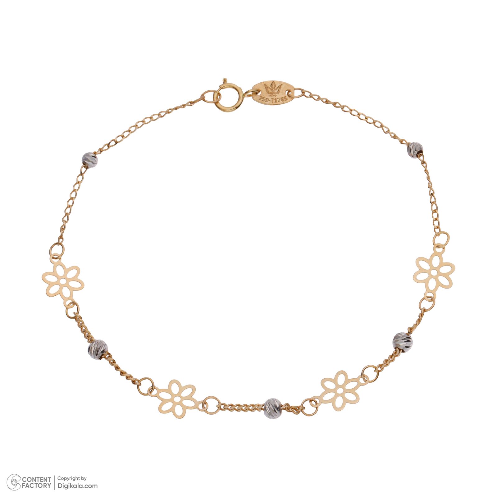 دستبند طلا 18 عیار زنانه مایا ماهک مدل MB1693 -  - 2
