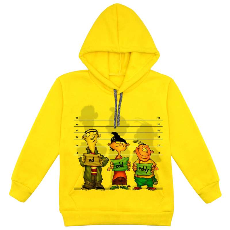 هودی پسرانه مدل دزد F68 رنگ زرد