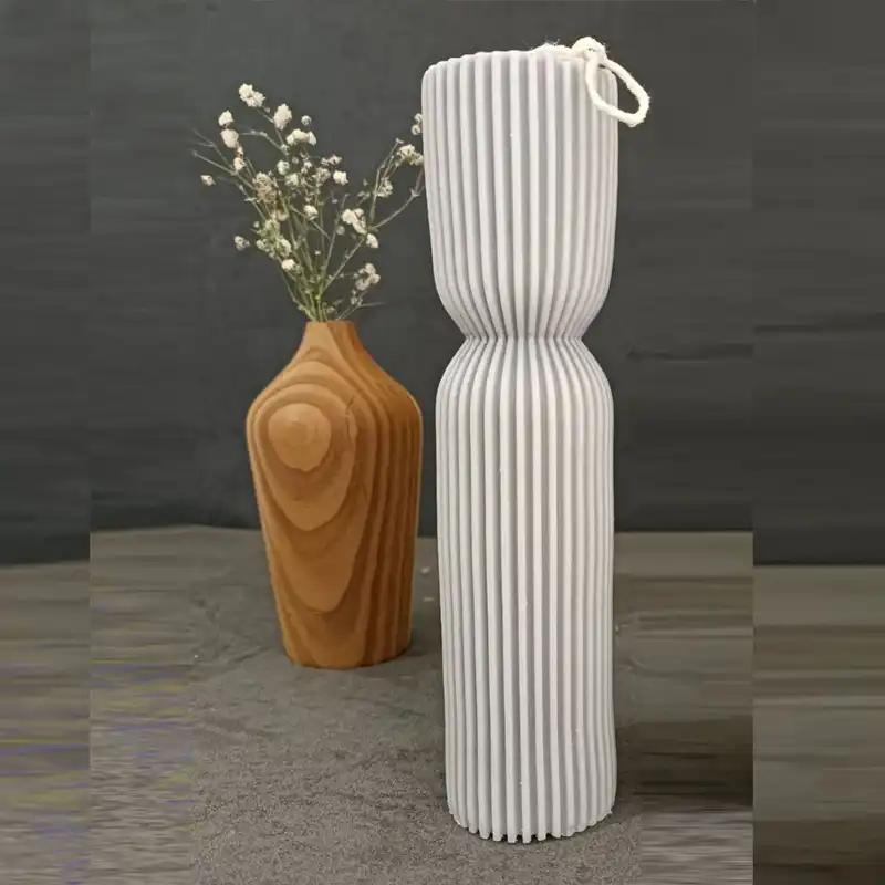 قالب شمع مدل سیلیکونی استوانه شیاردار