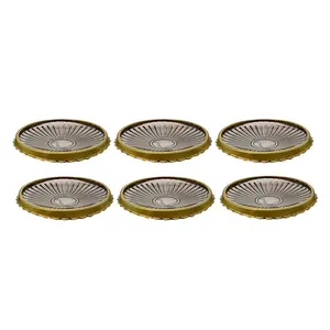 بشقاب میوه خوری مدل کرون بسته 6 عددی