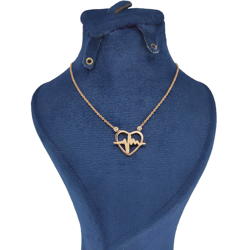 گردنبند طلا 18 عیار دخترانه طلا و جواهر سازی افرا مدل قلب 263 گردنبند طلا 18 عیار دخترانه طلا و جواهر سازی افرا مدل قلب 263