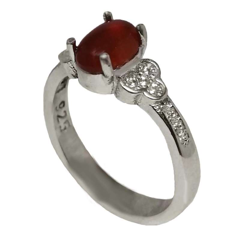 انگشتر نقره زنانه مدل عقیق یمن YW4081