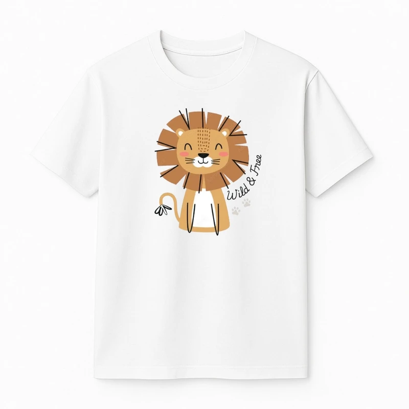 تی‌شرت آستین کوتاه پسرانه مدل شیر کد v1 