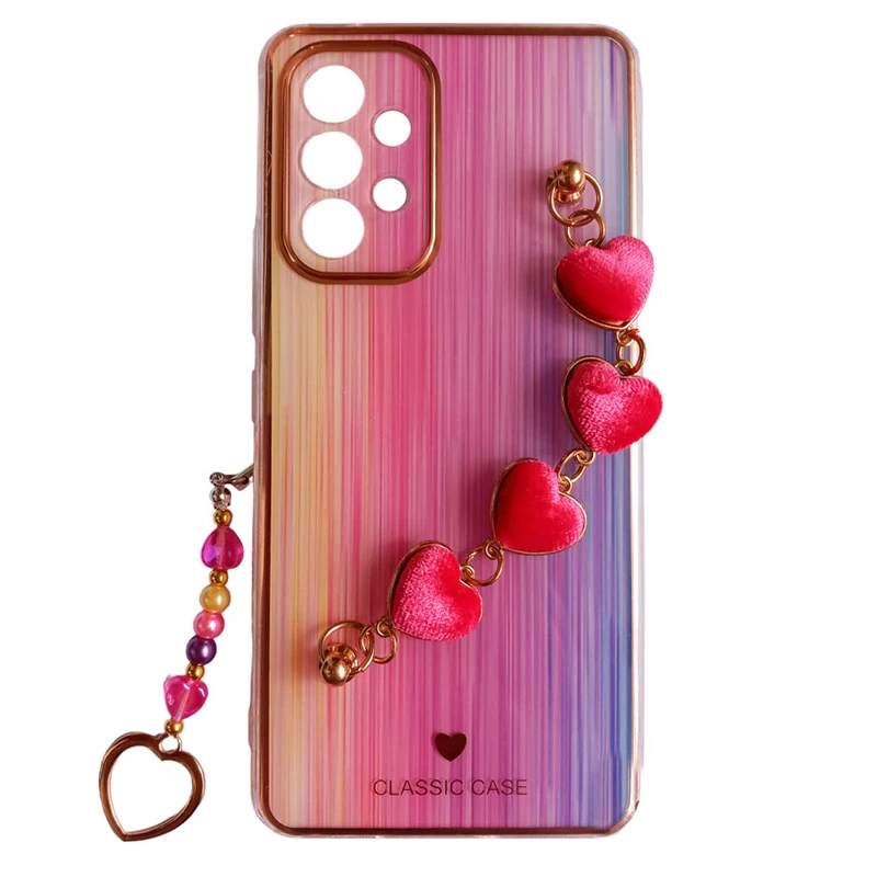 کاور طرح ماربل مدل قلب کد A9997 مناسب برای گوشی موبایل سامسونگ Galaxy A73 4G / A73 5G به همراه بند آویز