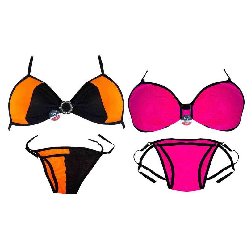 ست شورت و سوتین زنانه غوغا مدل Oid-076 مجموعه 2 عددی