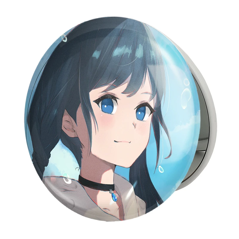 آینه جیبی خندالو طرح هینا انیمه تغییر آب و هوا با تو مدل تاشو کد 17636 