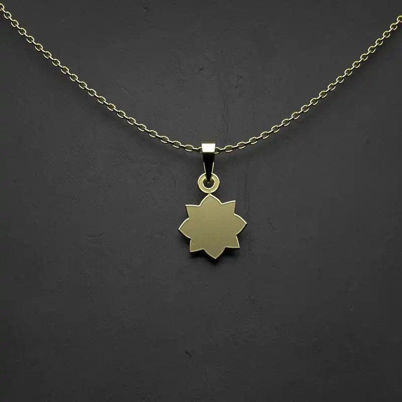 گردنبند طلا 18 عیار زنانه مدوپد مدل هندسی کد EE2-1-1032