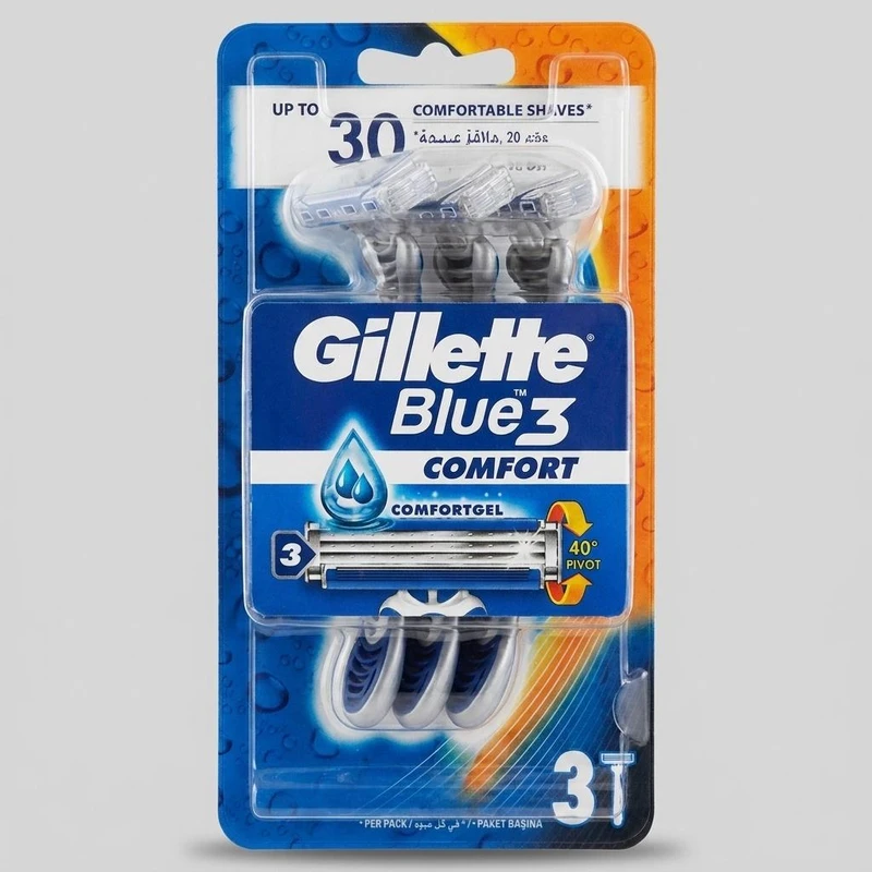 خود تراش ژیلت مدل Blue3 Comfort بسته 3 عددی
