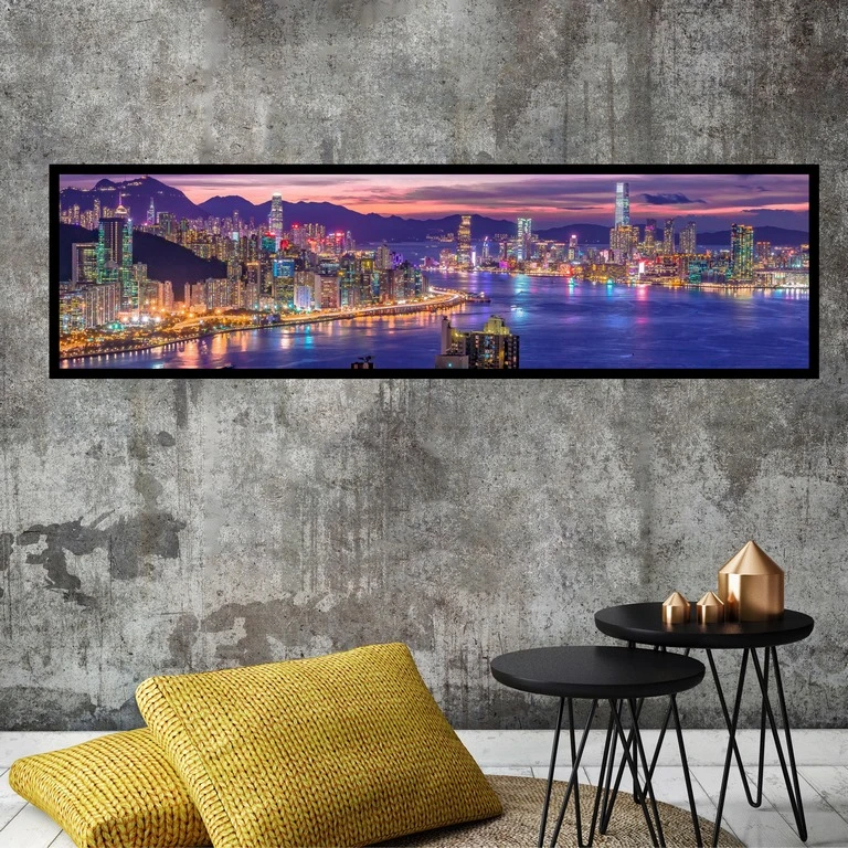 تابلو بکلیت طرح رود و منظره شهری مدل کشیده B-7433