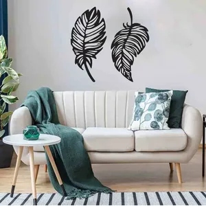 دیوارکوب مدل چوبی برگ مجموعه دو عددی