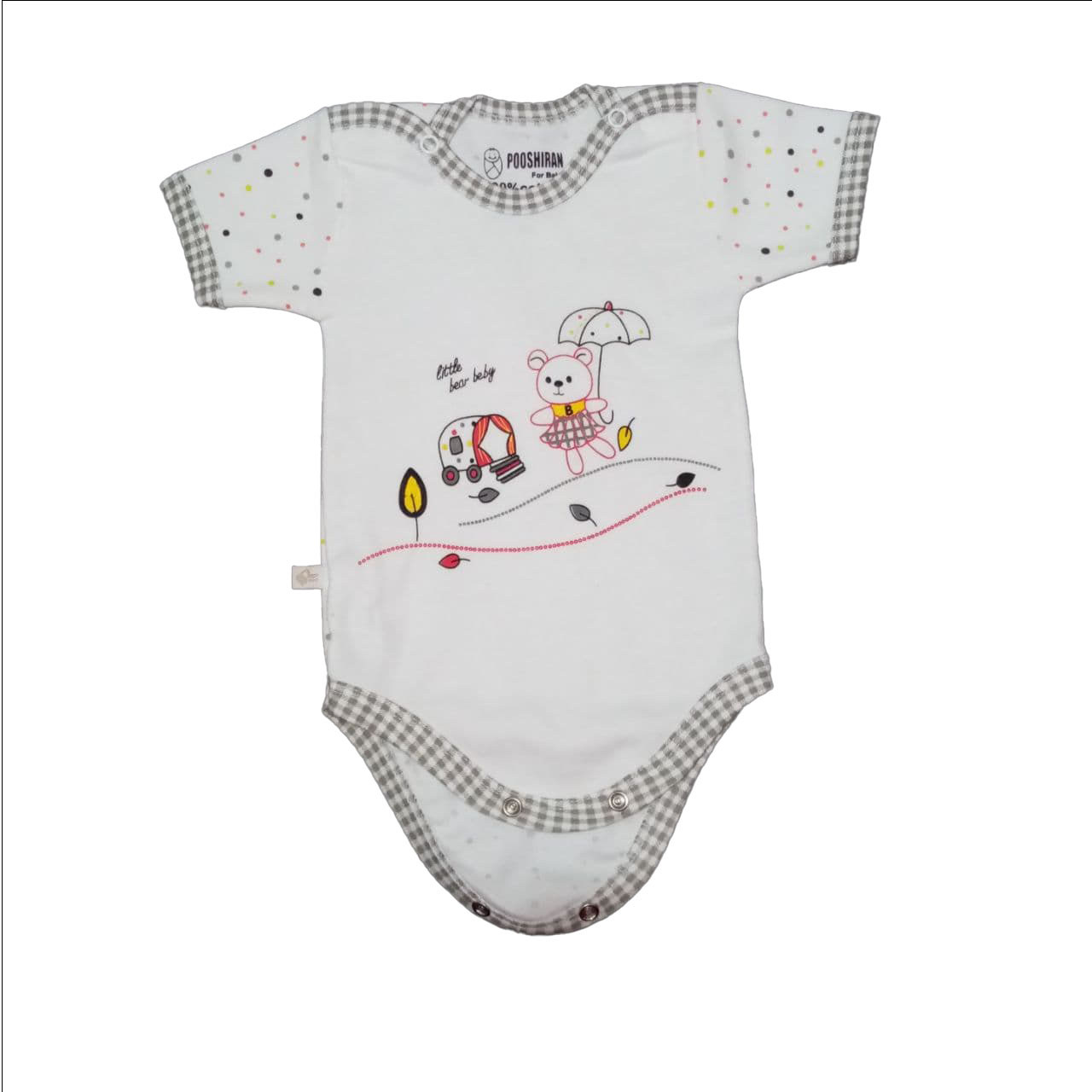 بادی آستین کوتاه نوزادی مدل KH