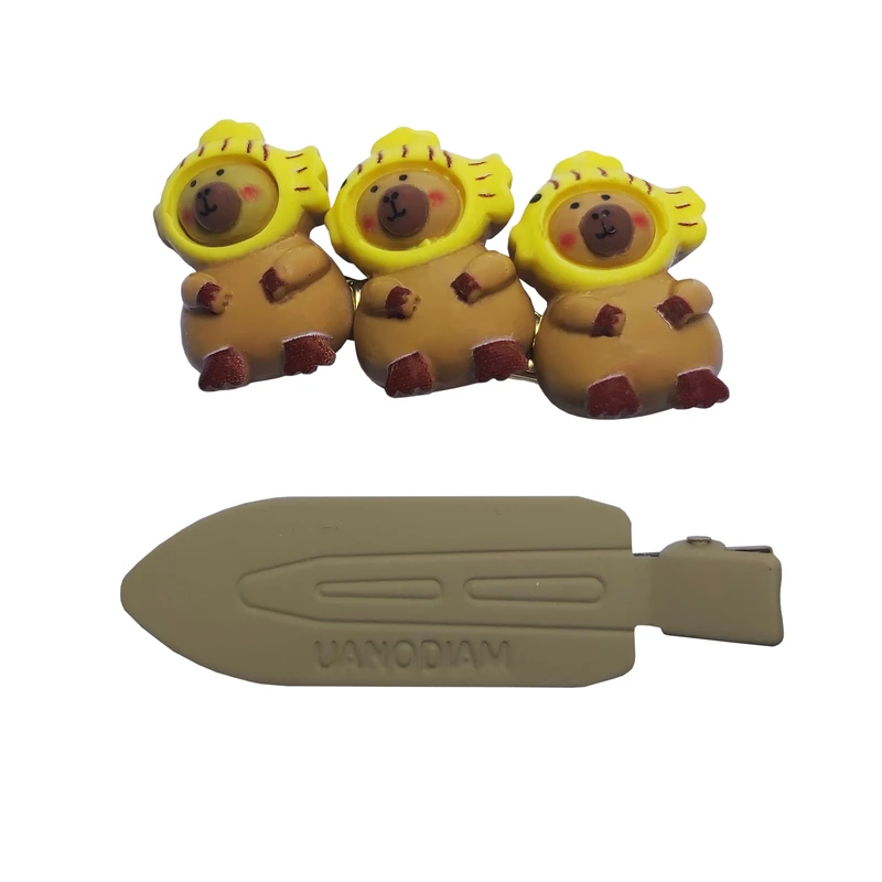 گیره مو دخترانه یوآنودیوم طرح خرس مجموعه 2 عددی