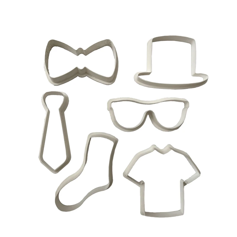 کاتر شیرینی پزی مدل پوشاک مردانه بسته 6 عددی