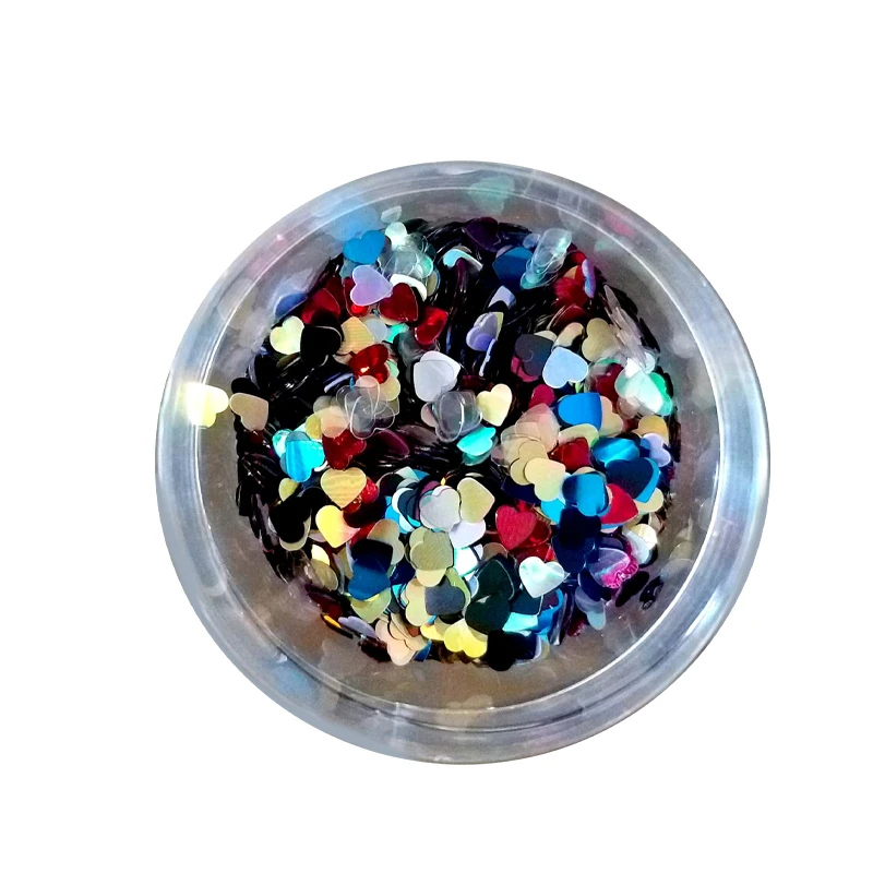 پودر اکلیل مدل قلب چند رنگ کد AHM-34 وزن 12 گرم