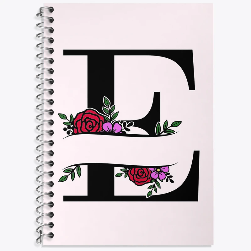 دفتر نت موسیقی 50 برگ خندالو طرح حرف E کد N3331