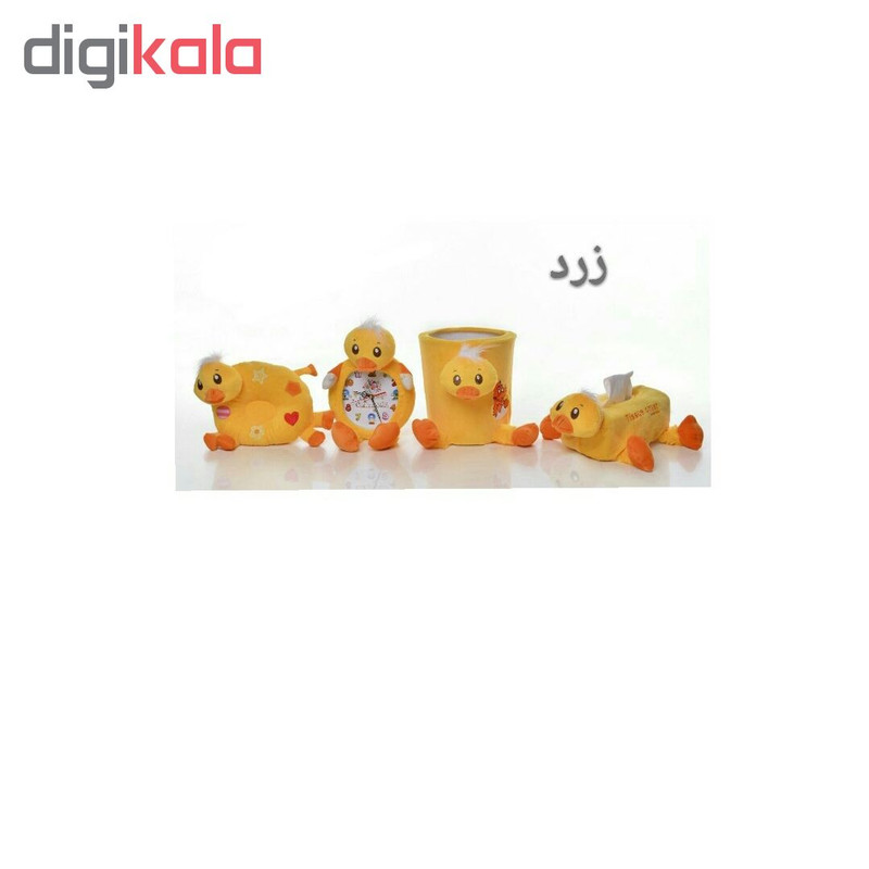ست سطل وساعت وکاور دستمال کاغذی و بالش شیردهی اتاق کودک کلوروا بهمراه یک عدد توپ امید کد t77285493