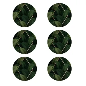 زیر لیوانی طرح برگ کد 8300 بسته 6 عددی