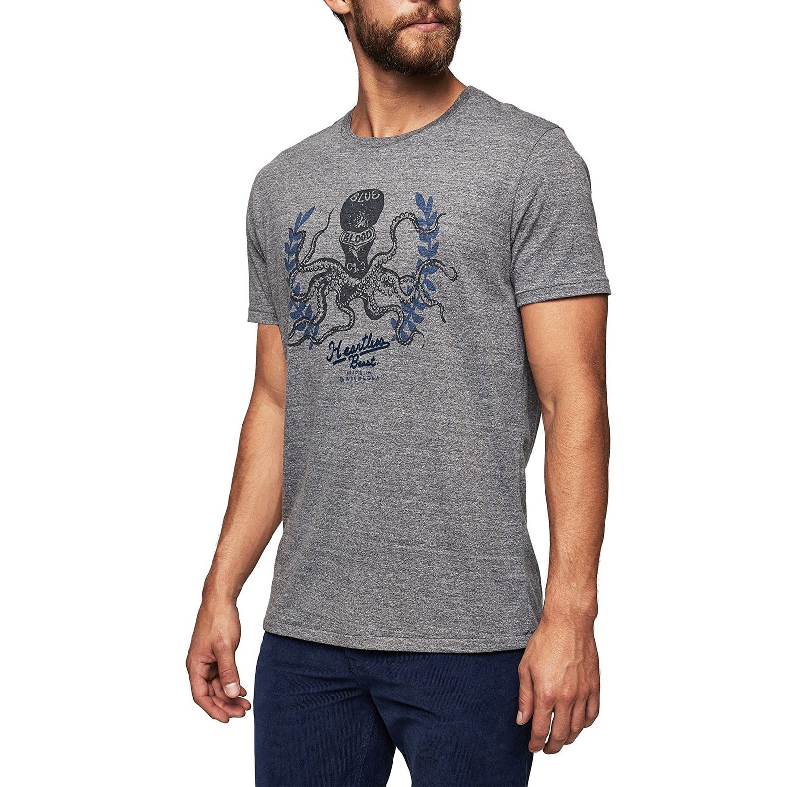 تی شرت آستین کوتاه مردانه مانگو مدل GR442ARC -  - 3