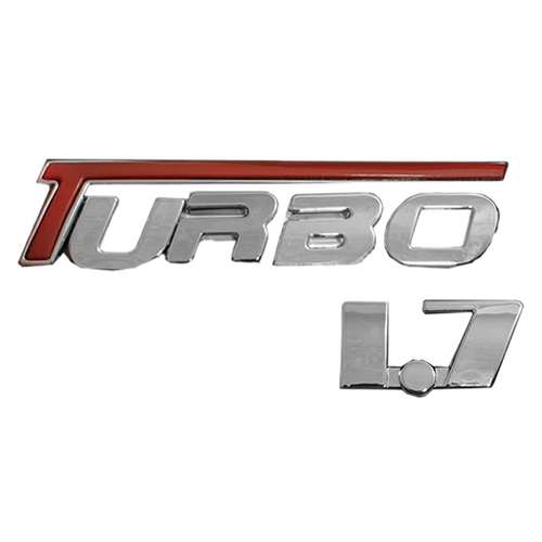 آرم صندوق عقب خودرو آراکس یدک مدل AY-3052  طرح توربو 1.7 مناسب برای دنا پلاس مجموعه 2 عددی